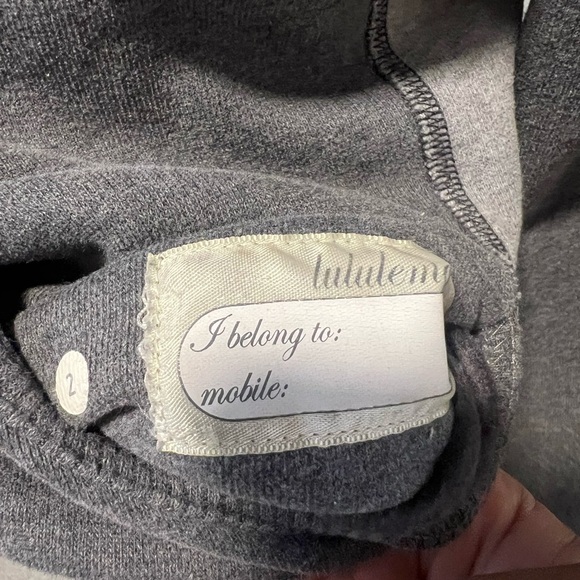 lululemon Old Rare Scuba Fleece Zip-Up Two Tone Gray Jacket - Picture 2 of 5